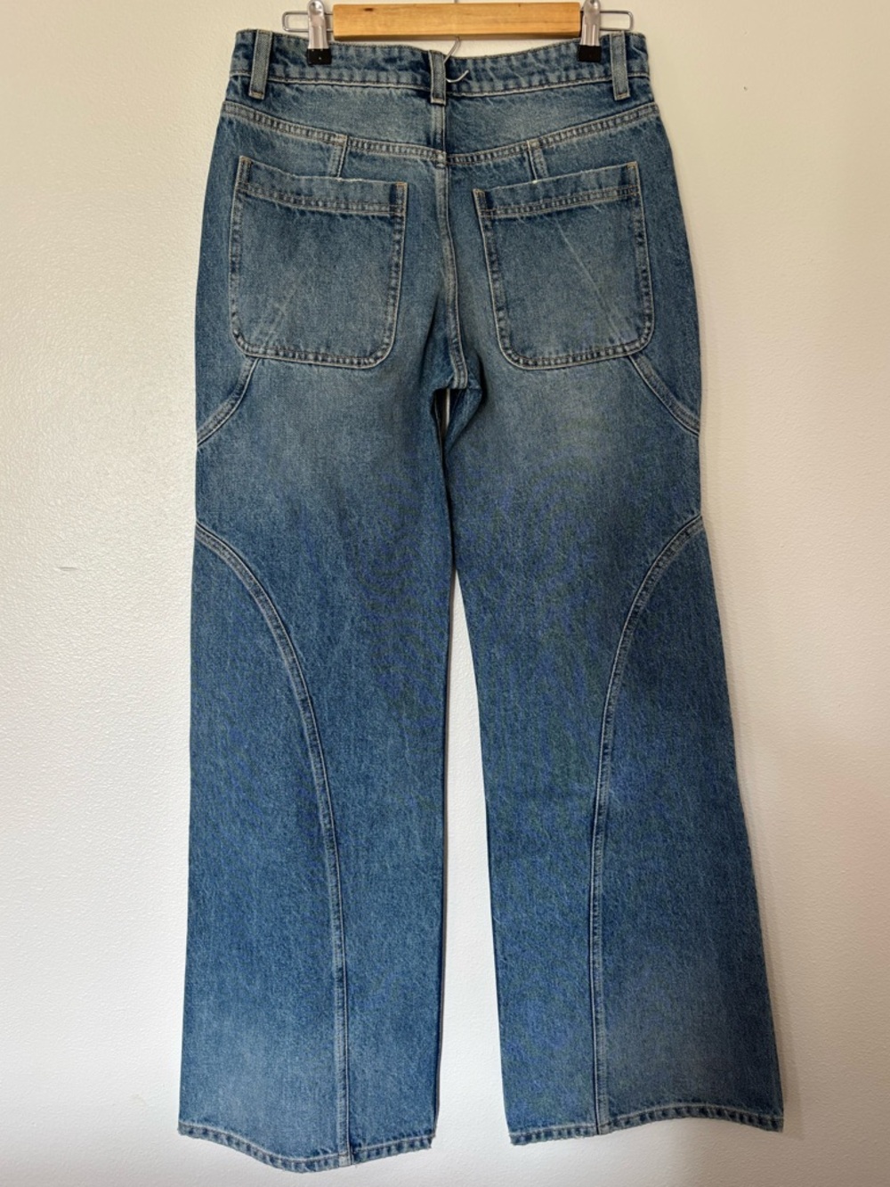 NWOT Women’s Blue Denim Jeans - Relaxed Wide Leg - Picture 2 of 6